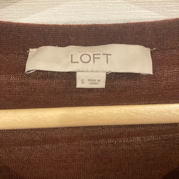 SOLD Ann Taylor Loft Wool Blend Hi Low 3/4 Sleeve Blouse Size Small - Picture 3 of 6